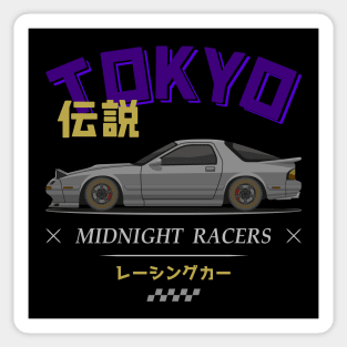 Midnight Racer Silver FC3S RX7 JDM Sticker